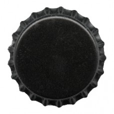 32mm Black Bottle Cap (Bezel) - Pack of 8