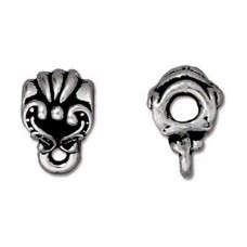 10mm (2.5mm ID) TierraCast Victorian Bail - Antique Fine Silver Plated - Pack of 2