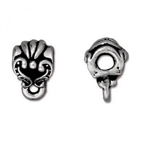 10mm (2.5mm ID) TierraCast Victorian Bail - Antique Fine Silver Plated - Pack of 2