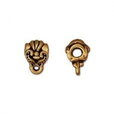10mm (2.5mm ID) TierraCast Victorian Bail - Antique 22K Gold Plated