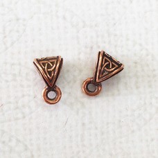 6x9.5mm TierraCast Celtic Bail - Antique Copper Plated - Pack of 2