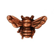 10x16mm TierraCast Honey Bee Beads - Antique Copper Plated