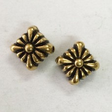 6mm TierraCast Spirit Beads - Antique 22K Gold Plated - Pack of 2
