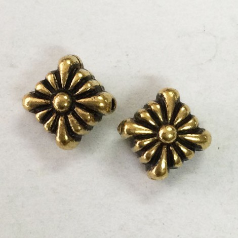6mm TierraCast Spirit Beads - Antique 22K Gold Plated - Pack of 2