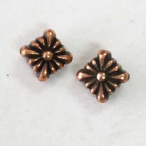 6mm TierraCast Spirit Beads - Antique Copper Plated - Pack of 2