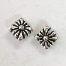 6mm TierraCast Spirit Beads - Antique Silver Plated - Pack of 2