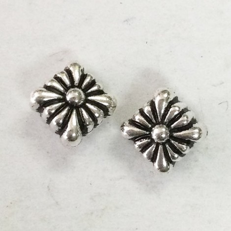 6mm TierraCast Spirit Beads - Antique Silver Plated - Pack of 2