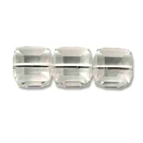 4mm Swarovski Crystal Cubes - Crystal Silver Shade