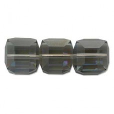 6mm Swarovski Crystal Cubes - Blk Diamond AB