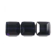 4mm Swarovski Crystal Cubes - Dk Indigo