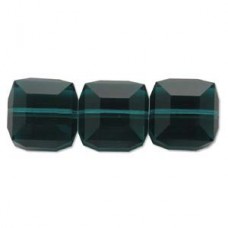 4mm Swarovski Crystal Cubes - Emerald
