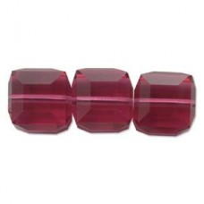 4mm Swarovski Crystal Cubes - Fuschia