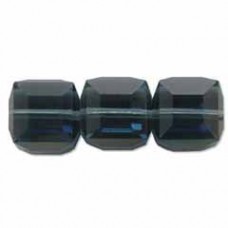 6mm Swarovski Crystal Cubes - Montana AB - Pack of 2