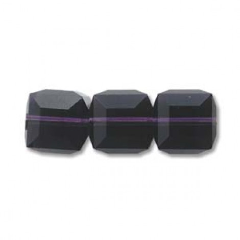 4mm Swarovski Crystal Cubes - Purple Velvet