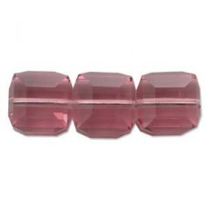 6mm Swarovski Crystal Cubes - Rose - Pack of 2