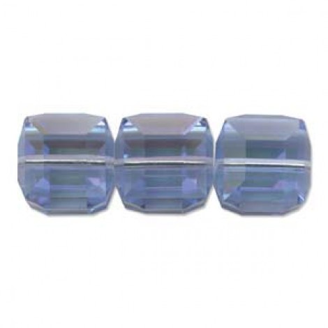 4mm Swarovski Crystal Cube Beads - Lt Sapphire AB