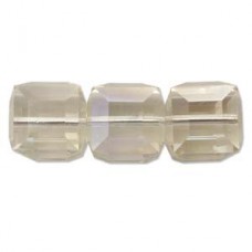 6mm Swarovski Crystal Cubes - Sand Opal - Pack of 2