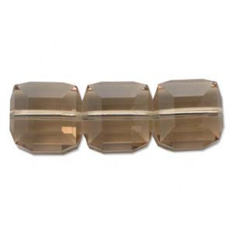 4mm Swarovski Crystal Cubes - Lt Colorado Topaz