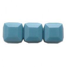 4mm Swarovski Crystal Cubes - Turquoise - each