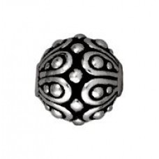 7mm TierraCast Casbah Round Bead - Antique Fine Silver Plated - Pack of 2