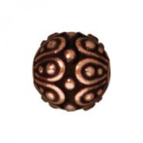 7mm TierraCast Casbah Round Bead - Antique Copper Plated - Pack of 2