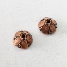 6mm TierraCast Small Bellflower Cones - Antique Copper Plated - Pack of 2