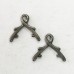 13mm TierraCast Large Vine Briolette Bail - Black Oxide - Pack of 2