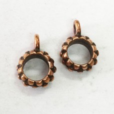 TierraCast Large (6mm) Hole Joy Bail w/Loop -  Antique Copper - Pack of 2
