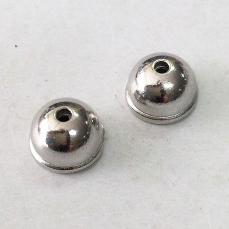 9mm TierraCast Classic Dome Beadcaps - Antique Fine Silver Plated - Pack of 2 9mm TierraCast Classic Dome Beadcaps - Antique Fine Silver Plated - Pack of 2