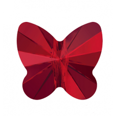 8mm Light Siam Swarovski Crystal Butterfly - Pack of 2