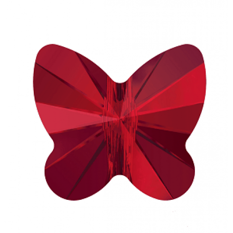 8mm Light Siam Swarovski Crystal Butterfly - Pack of 2