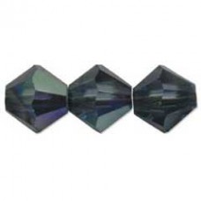 8mm Swarovski Crystal Bicones - Montana AB - Pack of 2