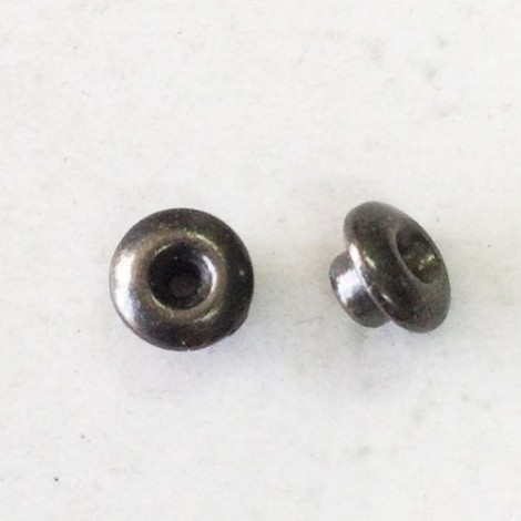 7mm TierraCast Classic Large Hole Bead Aligners with 4mm Peg - Black Oxide - Pack of 4
