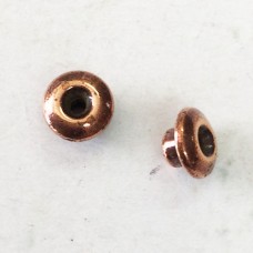 7mm TierraCast Classic Large Hole Bead Aligners with 4mm Peg - Antique Copper - Pack of 4