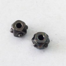 4mm TierraCast Faceted Cube Beads - Black Oxide Plated - Pack of 10