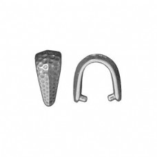 11mm TierraCast Small Hammertone Pinch Bail - Antique Pewter - Pack of 2