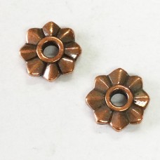 10.5mm TierraCast 8-Point Star Rivetables - Antique Copper - Pack of 2