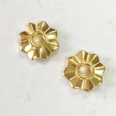 10.5mm TierraCast 8-Point Star Rivetables - 22K Gold Plated - Pack of 2