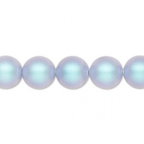 10mm Swarovski 5810 Crystal Pearls - Iridescent Light Blue - Pack of 4