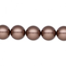 10mm Swarovski Crystal Pearls - Velvet Brown 