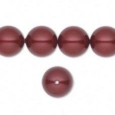 12mm Swarovski Crystal Pearls - Bordeaux