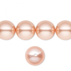 12mm Swarovski Crystal Pearls - Rose Peach
