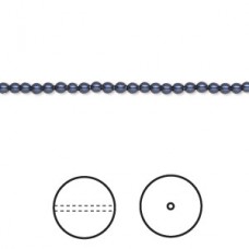 2mm Swarovski 5810 Crystal Pearls with .65mm hole - Night Blue - Pack of 50