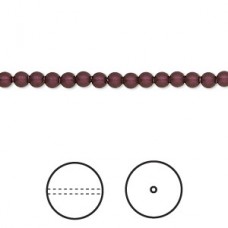 3mm Swarovski Crystal Pearls - Elderberry - Pack of 20