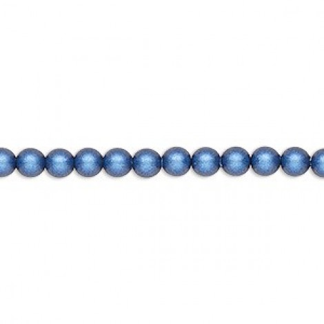 4mm Swarovski Crystal Pearls - Iridescent Dark Blue