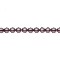 4mm Swarovski Crystal Pearls - Burgundy - Pack of 10