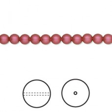 4mm Swarovski Crystal Pearls - Mulberry Pink