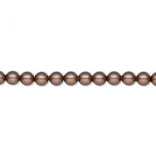 4mm Swarovski Crystal Pearls - Velvet Brown