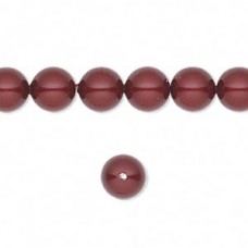 8mm Swarovski Crystal Pearls - Bordeaux
