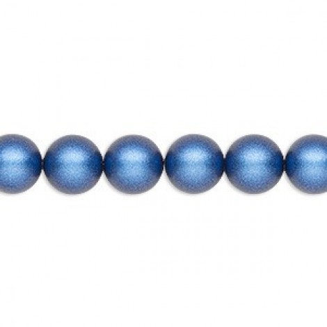 8mm Swarovski Crystal Pearls - Iridescent Dark Blue